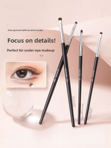 Goodi Eyeshadow Brush Fine Detail Makeup Brush Horse Hair Liner Brush Blush Concealer Brush Set Long Handle Beauty Tools