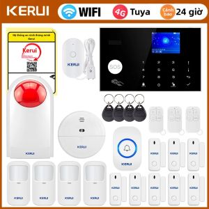KERUI | Hệ Thống Báo Động Gia Đình KERUI 4G Với Hệ Thống An Ninh Nút Chuông Cửa Cảm Biến Chuyển Động Chống Thú Cưng Hoạt Động Với Ứng Dụng Thông Minh Alexa Tuya