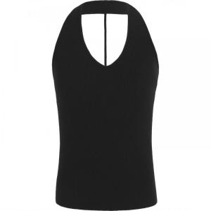 Stylish Sleeveless Backless Halter Top