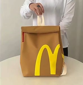 (SG Seller) ★ Mcdonald’s / KFC / Starbucks Logo Backpack Sling Bag ★ Mcdonalds Macdonald Mcds Macs Kentucky Crossbody Shoulder School Bagpack Canvas Women Men Boys Girls Teens Youth Children Day Adjustable Strap Gift Casual Fun Design Fast Food