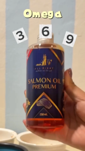 ALL RIGHT น้ำมันปลาแซลมอน Premium สำหรับสัตว์เลี้ยง บำรุงขน ลดขนร่วง เบื่ออาหาร สูงสุด ผลสุขภาพดี