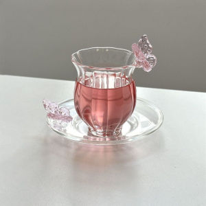 ถ้วยชาผู้หญิง 2025 ใหม่พร้อมจาน ถ้วยกาแฟ ถ้วยน้ำมันหอมระเหย ลายผีเสื้อ ถ้วยน้ำแข็ง ถ้วยน้ำ ถ้วยน้ำชา ถ้วยน้ำชาแบบสร้างสรรค์