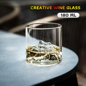 MaxPlus 180 ml Japanese Style Transparent Glass Cup Whisky Wine Heat Resistant Glass Mug