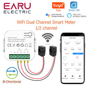 Tuya Smart Energy Meter Bidirectional Measurement 1 2 Channel Current Transformer Clamp App Monitor Power 80A 120A 200A 300A