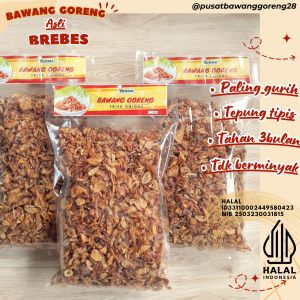 bawang goreng merah brebes asli kemasan 250 Gr Premium Gurih Original Tanpa Campuran Ubi Siap Santap