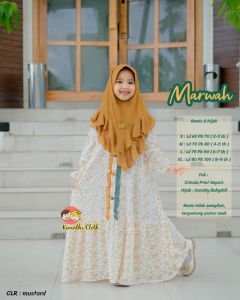 READY GAMIS ANAK PEREMPUAN SUFAH TERMASUK JILBAB MARWA SET
