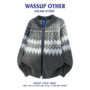Trendy Loose Fit Mens Round Neck Sweater