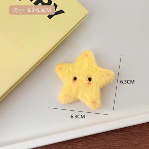 Cute Japanese Style Alloy Hair Clip Star Dangle with Gold Plated Silver Fufu Hair Accessories for Girls Suitable for Autumn and Winter