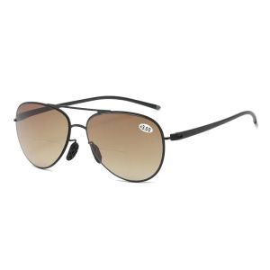 Bifocal +100~ +350 Men Reading Glasses Sunglasses Male Look Far and Near Anti Glare Hyperopia Eyeglasses +100 To +350