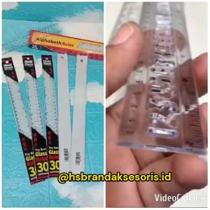 PENGGARIS BENING TRANSPARAN 30CM / PENGGARIS ZRM / PENGGARIS MIKA / PLASTIC TRANSPARENT RULER / PAB8514