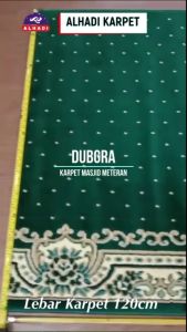 Karpet Masjid Dubgra Logiz METERAN Ukuran 100 x 120cm Sajadah Mushola Tebal 11mm Terlaris