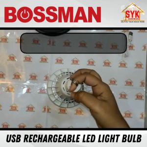 SYK Bossman USB Rechargeable LED Light Bulb 68W BREL-68 Lampu Cas Pasar Malam LED Lampu Gantung Lampu Emergency Rumah