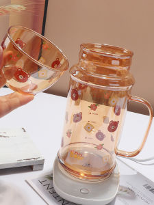 แก้ว Borosilicate สูง 1000ML ถ้วยความจุขนาดใหญ่พร้อมดีไซน์การ์ตูนทรงกลมทนต่ออุณหภูมิสูงสําหรับใช้ในเชิงพาณิชย์