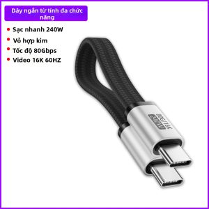 Dây Cáp Sạc Từ CtoC USB4 Chức Năng Đầy Đủ Nạp Nhanh 240W Dẹp Ngắn