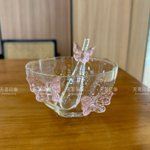 High Borosilicate Glass Bowl Heat Resistant Home Use Rice Bowl Soup Bowl Noodles Salad Dessert Transparent Glass Tea Bowl