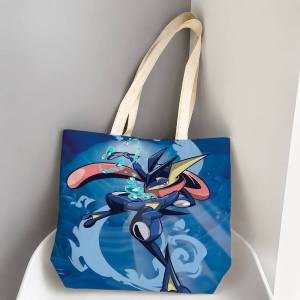 Bandai | Pokemon Team Rocket Storage Bags Tote Bag Travel Summer Beach Shoulder Bag Reusable Grocery Shopping Bag Anime Artwork