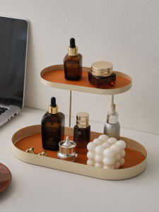 Bakery Style Cosmetic Storage Box Aromatherapy Desktop Skincare Organizer Iron Painted Multi-functional Bedroom Storage Rack
