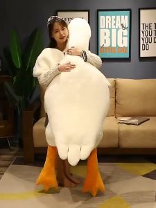 Giant Long Plush White Goose Toy Stuffed Lifelike Big Wings Duck Hug Massage Throw Pillow Boyfriend Cushion For Girl