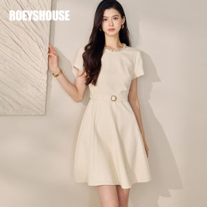 Roey s house | Fashionable Commuter A-line Dress with Belt