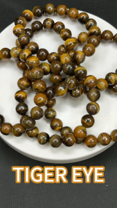 AB Grade Natural Yellow Tiger Eye Crystal Bracelet Round Fashion Accessories Men Women