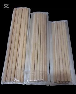 WOODEN CAKE DOWEL (8mm THICKNESS) 10 PCS PER PACK