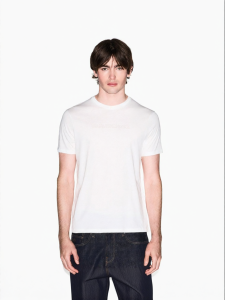 Armani Exchange | Cotton Round Collar Embossed T-Shirt