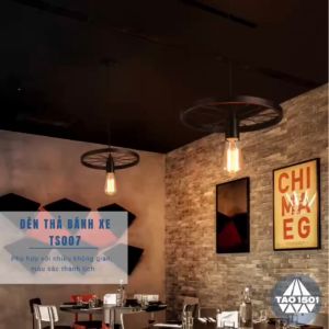 Đèn Thả Bánh Xe TA6158 TAO1501 Thân Sắt Sơn Tĩnh Điện Bền Đẹp Decor Nhà Hàng Phòng Khách Phòng Làm Việc