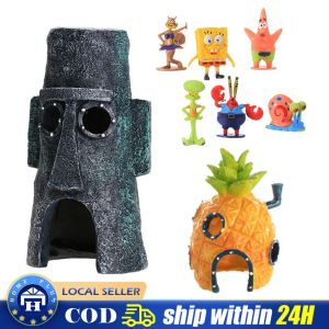 【Local delivery】 Underwater Comic Plants Pineapple House Fish Hiding Play Home Shrimp Nest Fish Tank Decor Aquarium Decoration ZJJ-Decor-230710