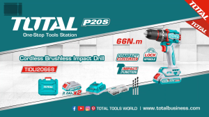 Total Li-ion 20V Brushless 66Nm Impact Drill TIDLI20668