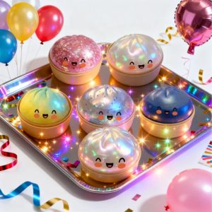 Glitter Dumpling Squishy Pinch Slow Rebound Soft Decompress Mystery Pressure Ball Things For Room Home Decor Children Gift