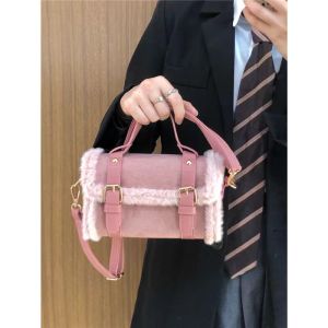 Lamb Fur Crossbody Bag Womens Fashionable Autumn Winter New Style Versatile Quality Handbag Single Shoulder Bag Leisure Purse