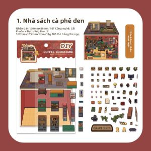 Stickers Punk | Nhãn Dán Cảnh Nhỏ Phong Cách Retro cho Scrapbooking