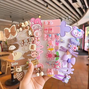 Set kẹp tóc 14 món cao su hoạt hình dễ thương cho bé gái kẹp tóc cao su không làm tổn thương tóc bé kẹp tóc bé gái thun cột tóc cao su nữ