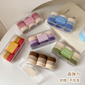 ยางรัดผมขนาดเล็กน่ารักสำหรับเด็กผู้หญิง ไม่ทำลายเส้นผม ยางยืดสีสันสดใส หัวเข็มขัดตกแต่งผม แฟชั่นฤดูใบไม้ร่วง 2024