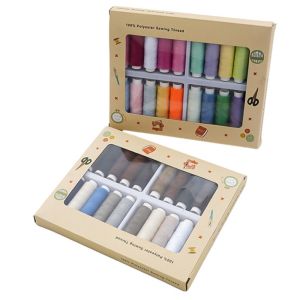 20Pcs Mixed Colors 100% Polyester Yarn Sewing Thread Roll Machine Hand Embroidery 100meters Each Spool For Home Sewing Kit
