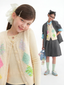 LOVESASAKIDS | Dopamine Color Mix and Match Sweet Cool Style Knitted Vest