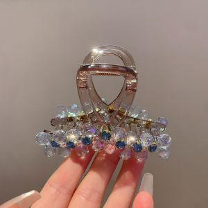 East Gate Super Shiny Rhinestone Letter Plush Hair Clips Shark Clamp Fashionable Elegant Sweet Versatile Hair Grips
