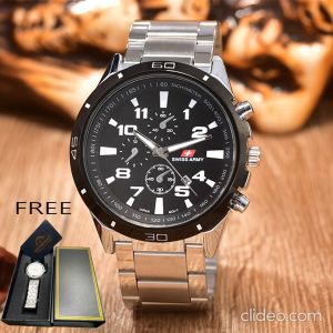 Swiss Army Jam Tangan PRIA SA 2519 Tanggal Rantai