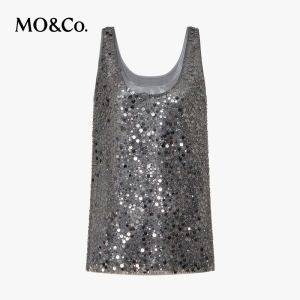 MO&Co. | Lined Camisole With Beads And Sequins Lining