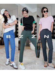 BZZN High Waist Comfortable Sports Casual Pants Lu Home Pear Shape Super Slimming Nine Point Commuting Leisure Trousers