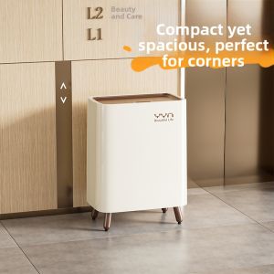 Outdoor High-end Narrow High-foot Covered Commercial Trash Bin Large Size