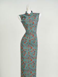 Qipao with Waist Cinching Modification for Everyday Wear