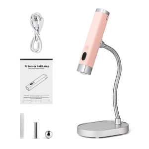 Foreverlily | Portable Rechargeable UV LED Nail Dryer Lamp With 3 Magnets Handheld Desktop Gel Curing Light With Flexible Hose Nail Art Tool