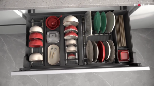 (Hafele) ชุดตะแกรงบานดึง สำหรับตู้ขนาด 90 CM ชุุดตะแกรงล่าง (545.14.312)