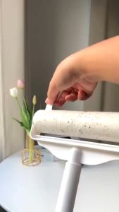 ลูกกลิ้งเก็บฝุ่น ลูกกลิ้งเก็บขน ลูกกลิ้งฝุ่น ลูกกลิ้งขนแมว ความ ขนาด24cm ด้ามจับปรับได้ ปรับความยาวได้