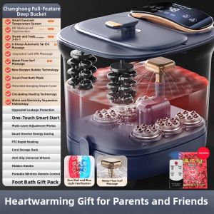 Changhong | Changhong Automatic Heated Electric Massage Foot Bath Tub Winter Home Use Constant Temperature Deep Foot Bath Basin with LCD