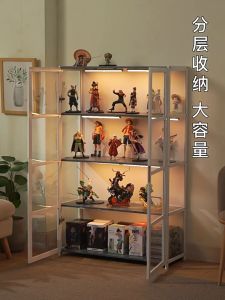 LACCOHUG Bamboo Display Cabinet 4/5Layers Transparent Glass Acrylic Glass Cabinet LEGO Storage Cabinet Acrylic Showcase 玻璃柜 展示柜