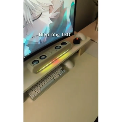 Loa Máy Tính Gaming Soundbar Bluetooth Để Bàn Màu Trắng JK-1119 Led Rgb Loa Vi Tính Âm Thanh Hay Bas