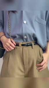 เข็มขัด​ผู้หญิง เข็มขัดแฟชั่น หนัง PU สำหรับผู้หญิง แนววินเทจ เข็มขัด Belt