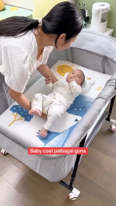 Obaby Paris OB026 Premium Foldable Baby Cot Adjustable Height Adjustable Angel Multi-function Rocking Cradle Baby Crib Portable Baby Cot Multifunctional Cradle Foldable Cradle